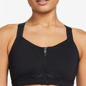 Nike Dri-FIT Alpha Womens High Support Padded Zip-Front L Sports Bra C-E Cup EUC